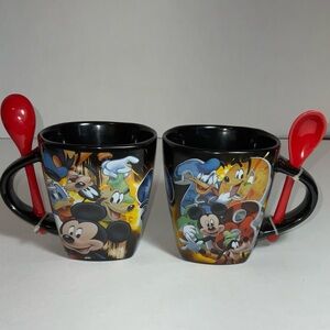 Disney World Coffee Mug Mickey Mouse Florida Set of 2 Never Used only Displayed